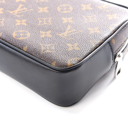 Louis Vuitton Monogram Macassar Kasai Clutch Black 8 of 12