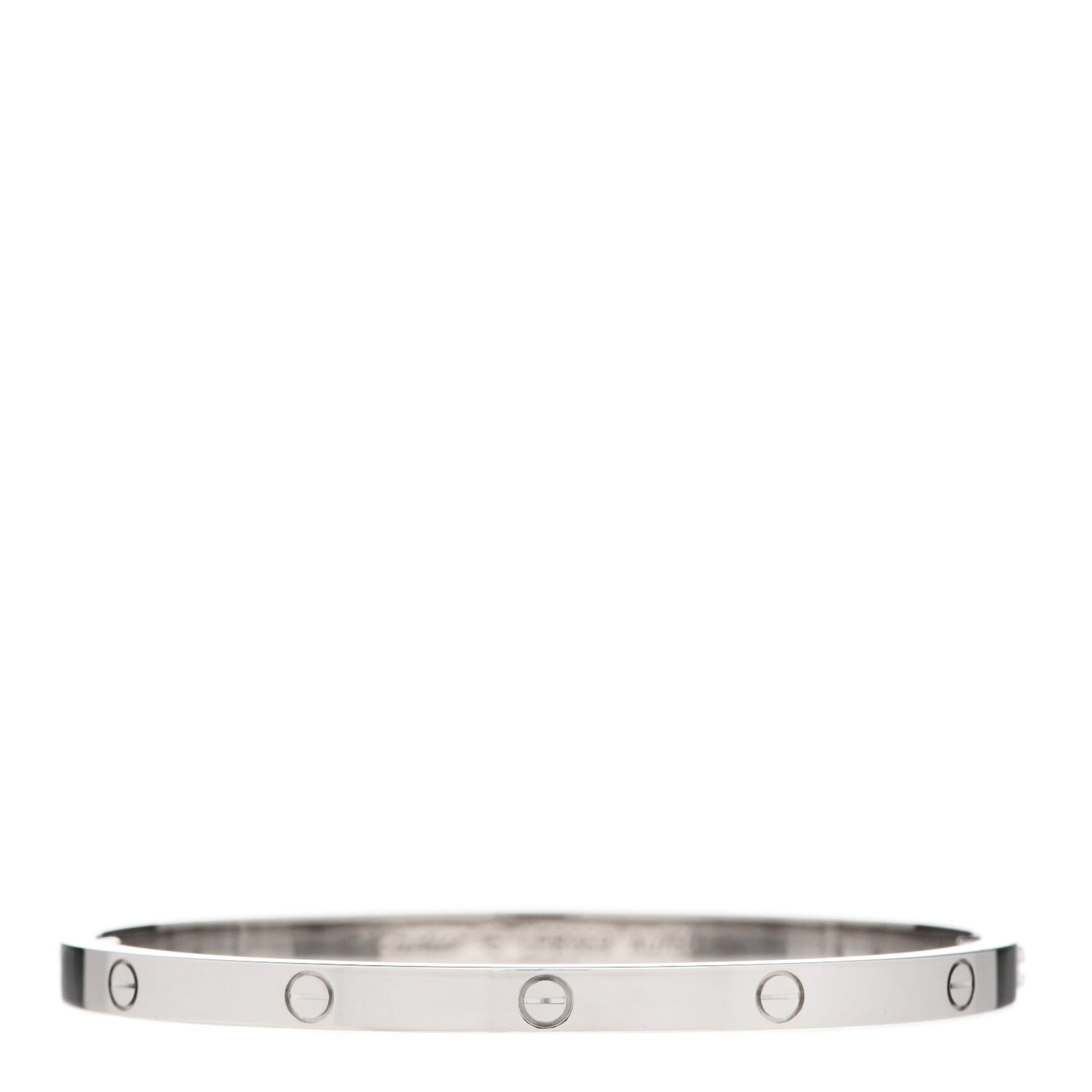 18K White Gold Small LOVE Bracelet 15