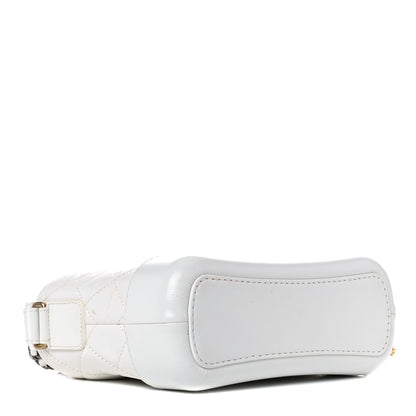 Chanel Aged Calfskin Quilted Small Gabrielle Hobo White 4 of 11