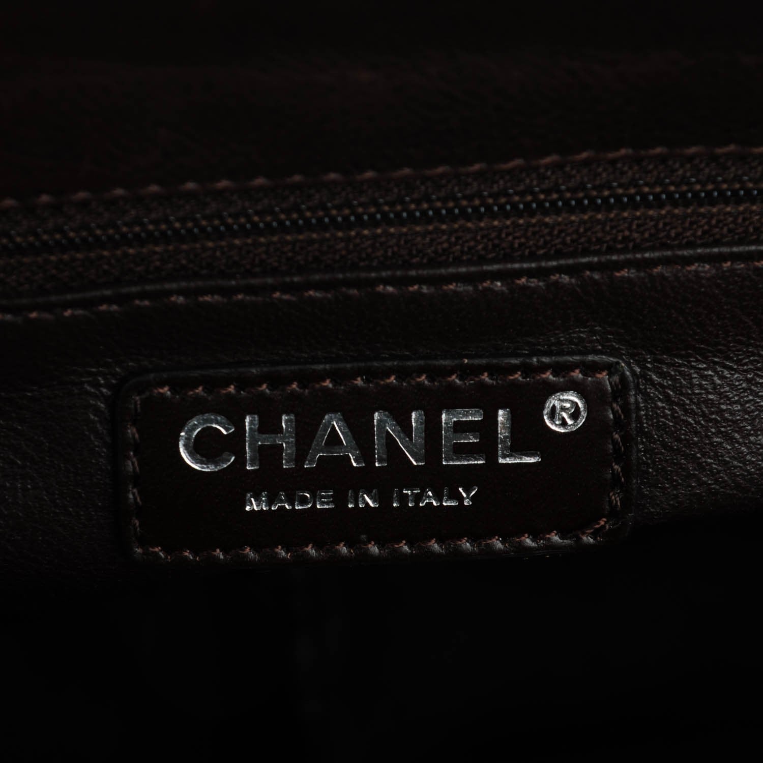Chanel Calfskin Quilted Grand Shopping Tote GST Dark Brown 6 of 11