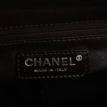 Chanel Calfskin Quilted Grand Shopping Tote GST Dark Brown 6 of 11