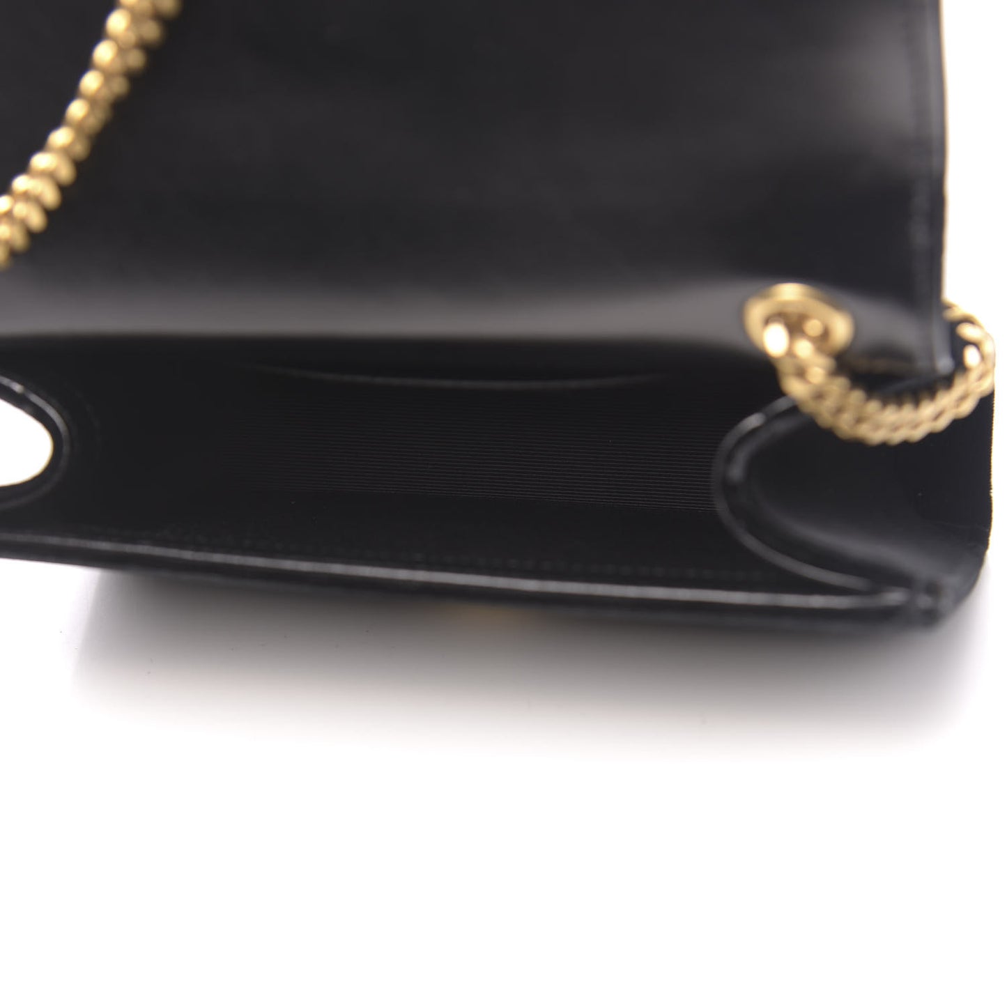 Velvet Small Monogram Kate Tassel Shoulder Bag Black