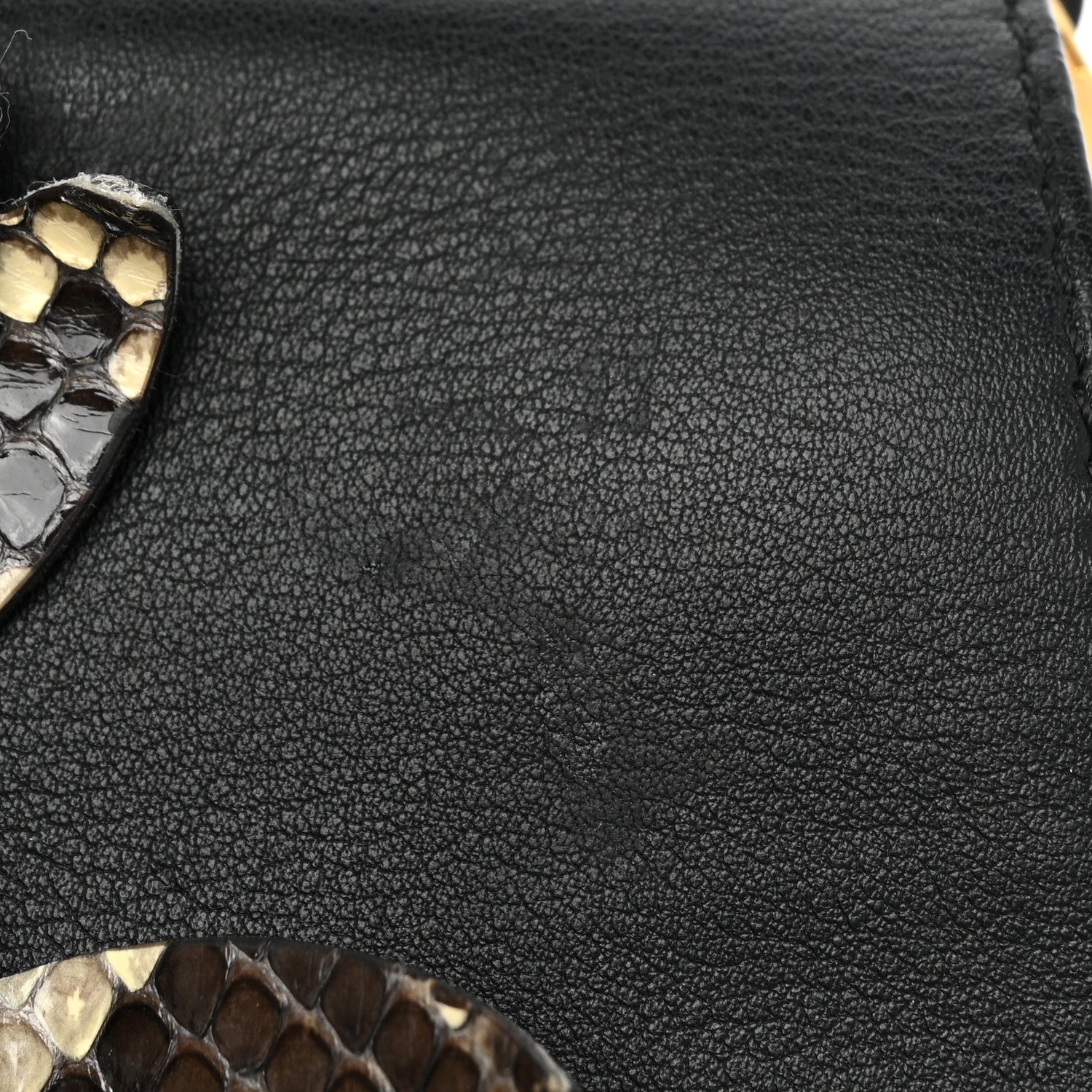 Fendi Calfskin Snakeskin F is Fendi Micro Double Baguette Black Multicolor 11 of 13