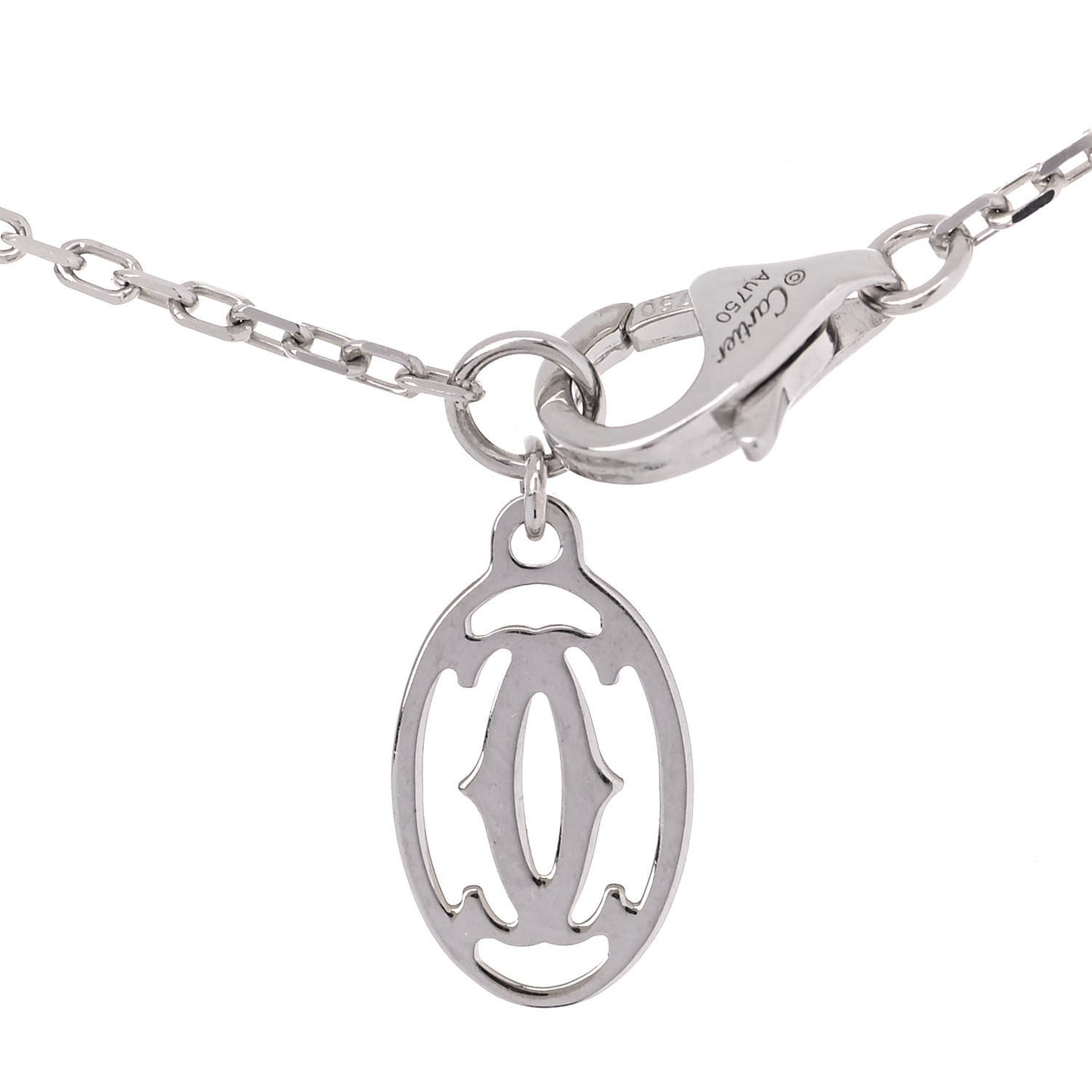 18K White Gold Diamond LM D'Amour Pendant Necklace