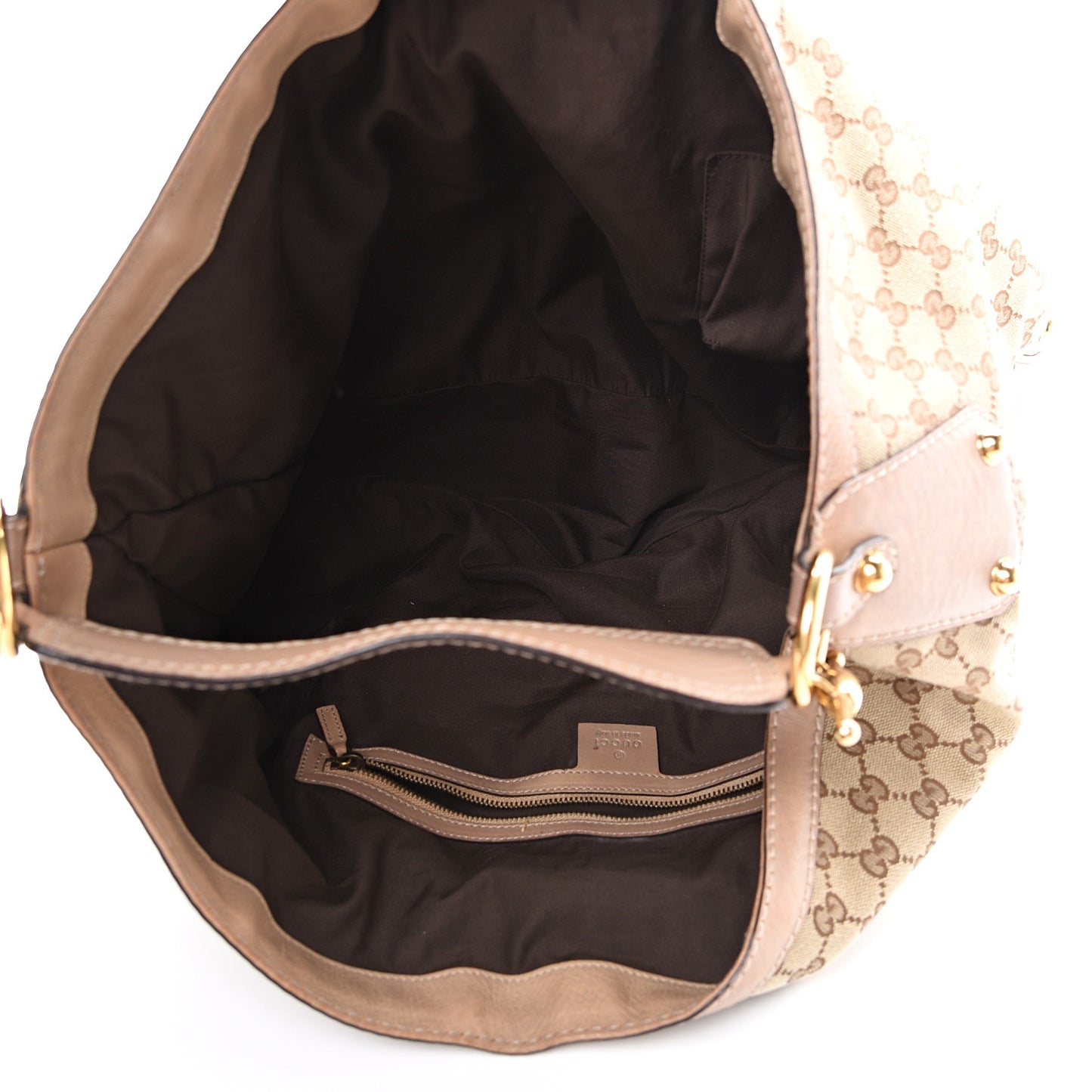 Monogram Large Jockey Hobo Beige