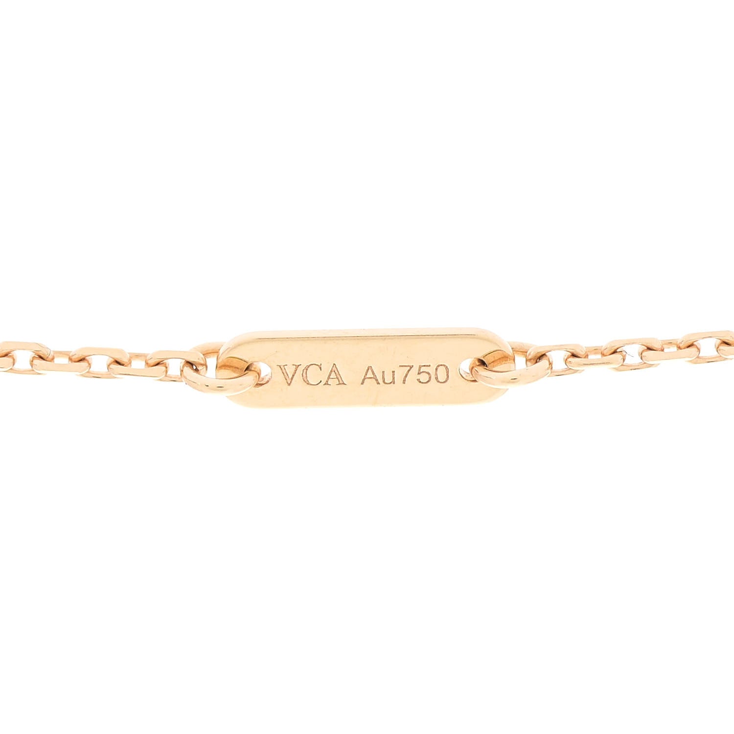 Van Cleef & Arpels 18K Yellow Gold Mother of Pearl Sweet Alhambra Pendant Necklace 5 of 7