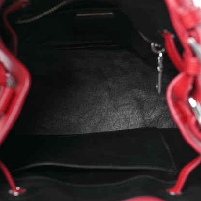 Prada Soft Calf Bucket Bag Rosso 6 of 11