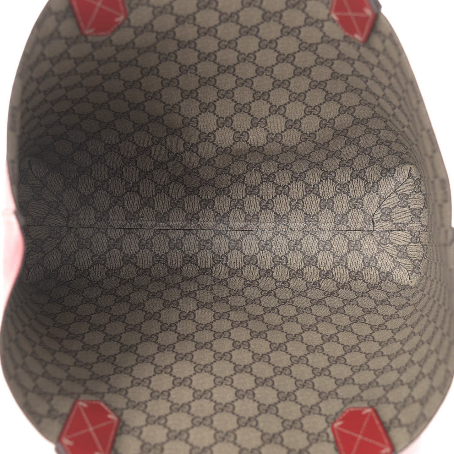 GG Supreme Medium Reversible Tote Beige Red