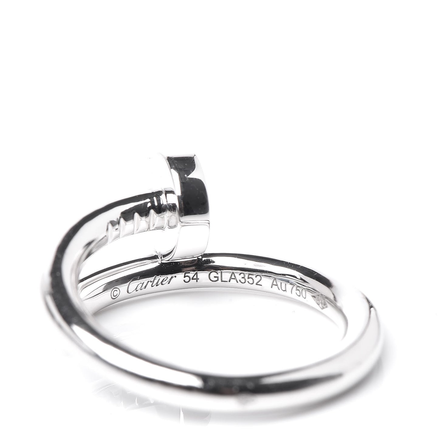 18K White Gold Juste Un Clou Ring 54 6.75