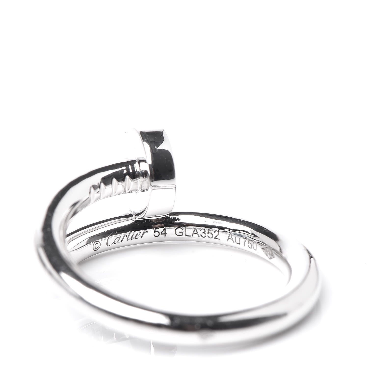 Cartier 18K White Gold Juste Un Clou Ring 54 6.75 4 of 6