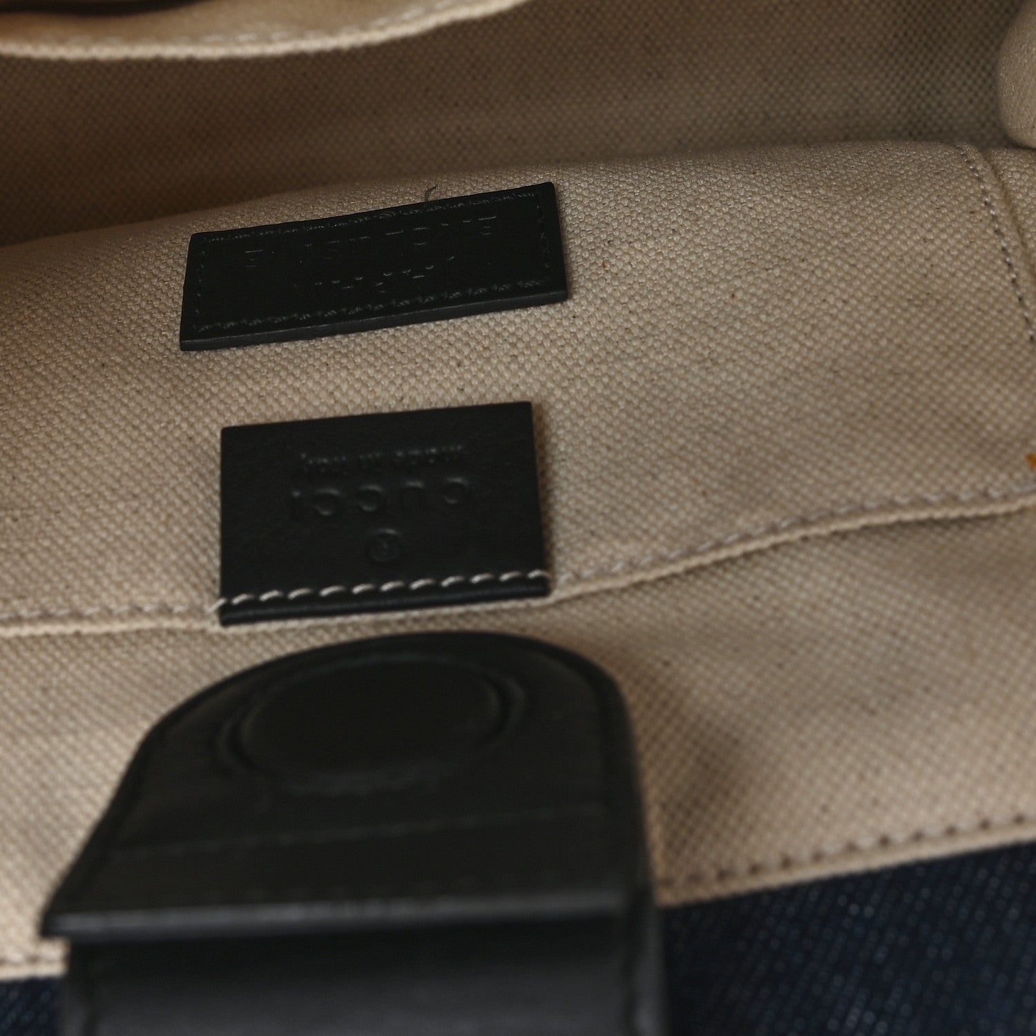 Gucci Denim Embroidered Tiger Tote Blue Multicolor 12 of 12