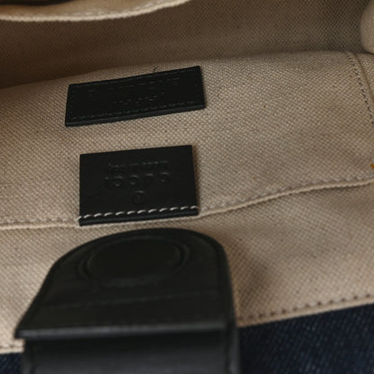 Gucci Denim Embroidered Tiger Tote Blue Multicolor 12 of 12
