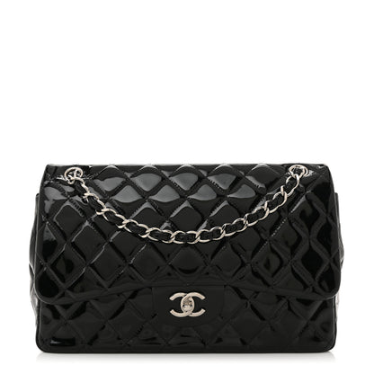 Chanel Patent Quilted Jumbo Double Flap Black 1 of 11