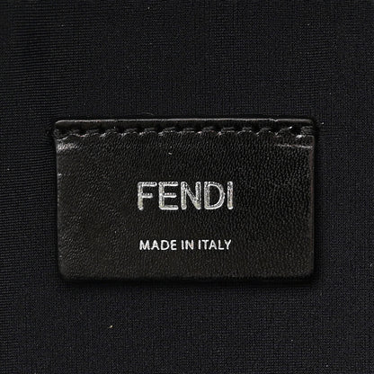 Fendi X SARAH COLEMAN Fabric Jacquard Vitello Grace Light Woven Lanyard FF Vertigo Pouch Pocket Backpack Tobacco Moro Black 6 of 10