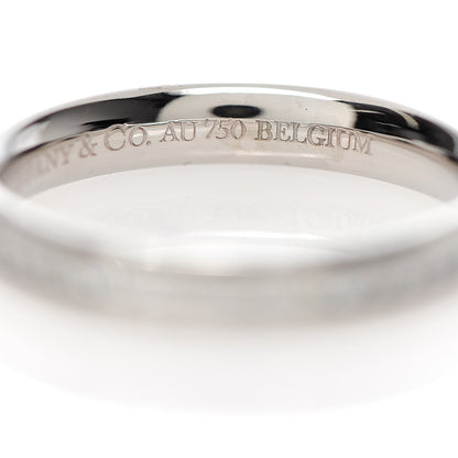 Tiffany 18K White Gold Diamond Metro Wedding Band Ring 50 5.5 6 of 6