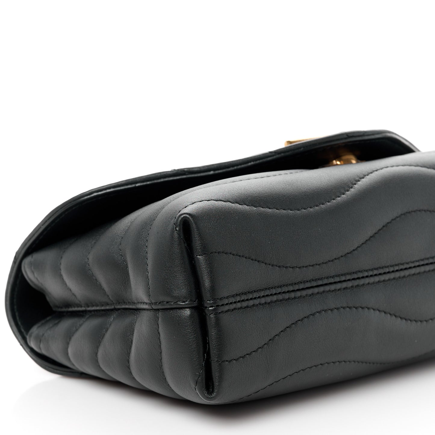 Calfskin LV New Wave Chain Bag Black