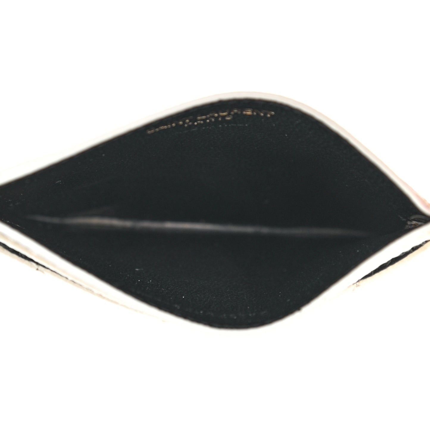 Grain De Poudre Matelasse Chevron Monogram Credit Card Case Crema Soft