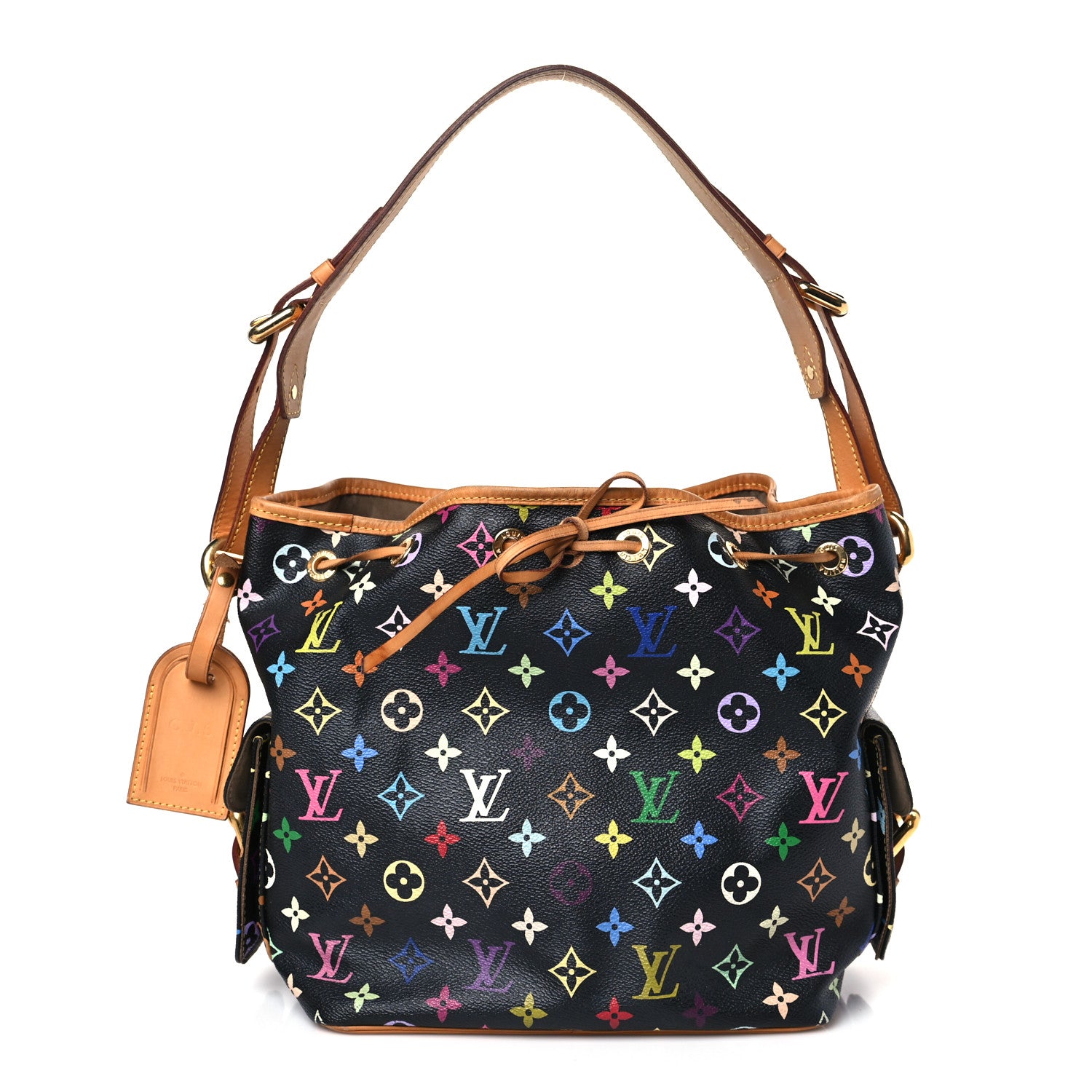 Louis Vuitton Monogram Multicolor Petit Noe Black 1 of 8