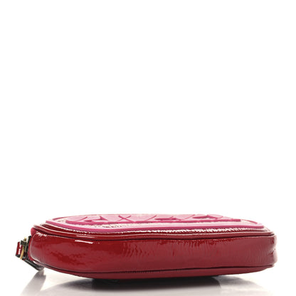 Gucci Patent Rubber Game Patch Logo Belt Bag 95 38 Hibiscus Red 4 of 11