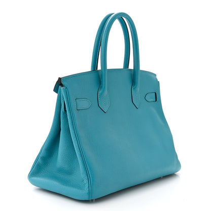 Hermes Chevre de Coromandel Birkin 30 Turquoise 3 of 12