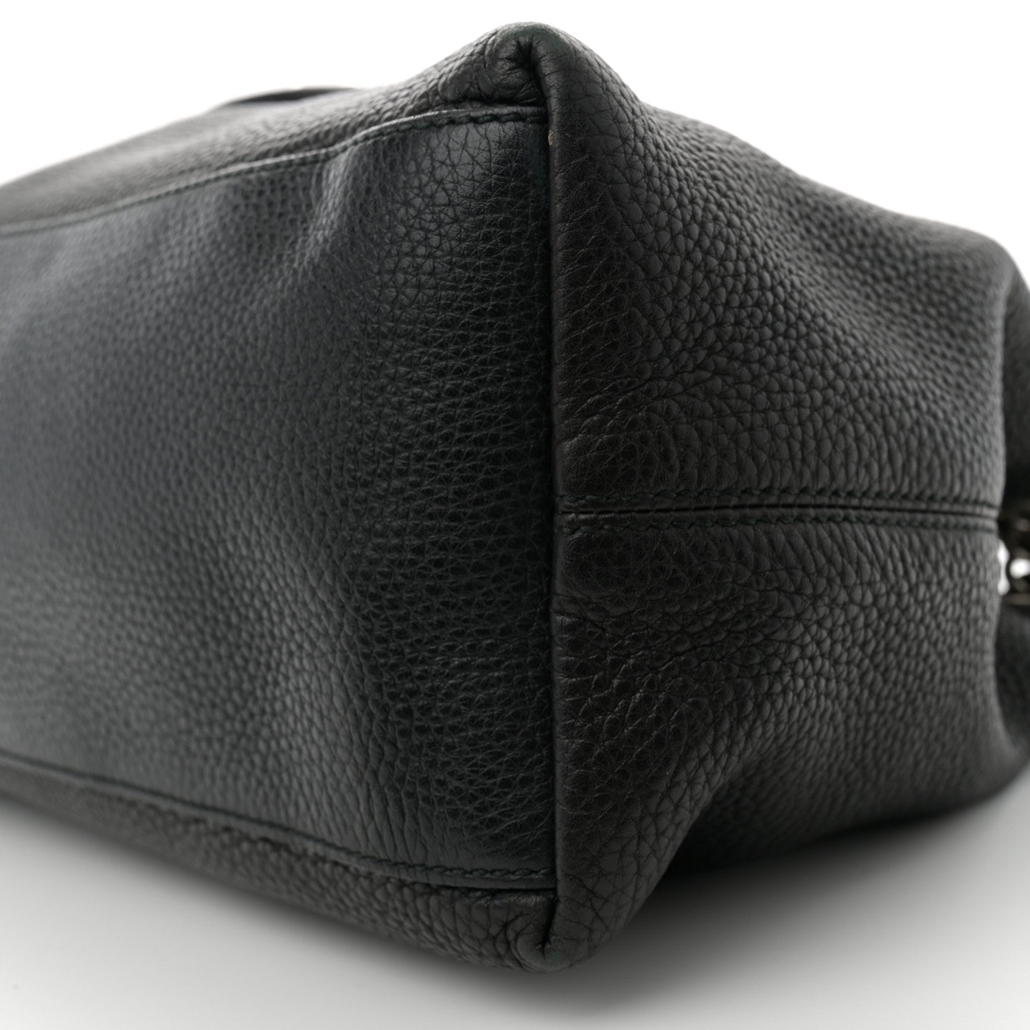 Gucci Pebbled Calfskin Studded Medium Soho Chain Shoulder Bag Black 10 of 13