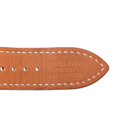 Hermes Barenia 38mm Apple Watch Double Tour Band Fauve 3 of 5