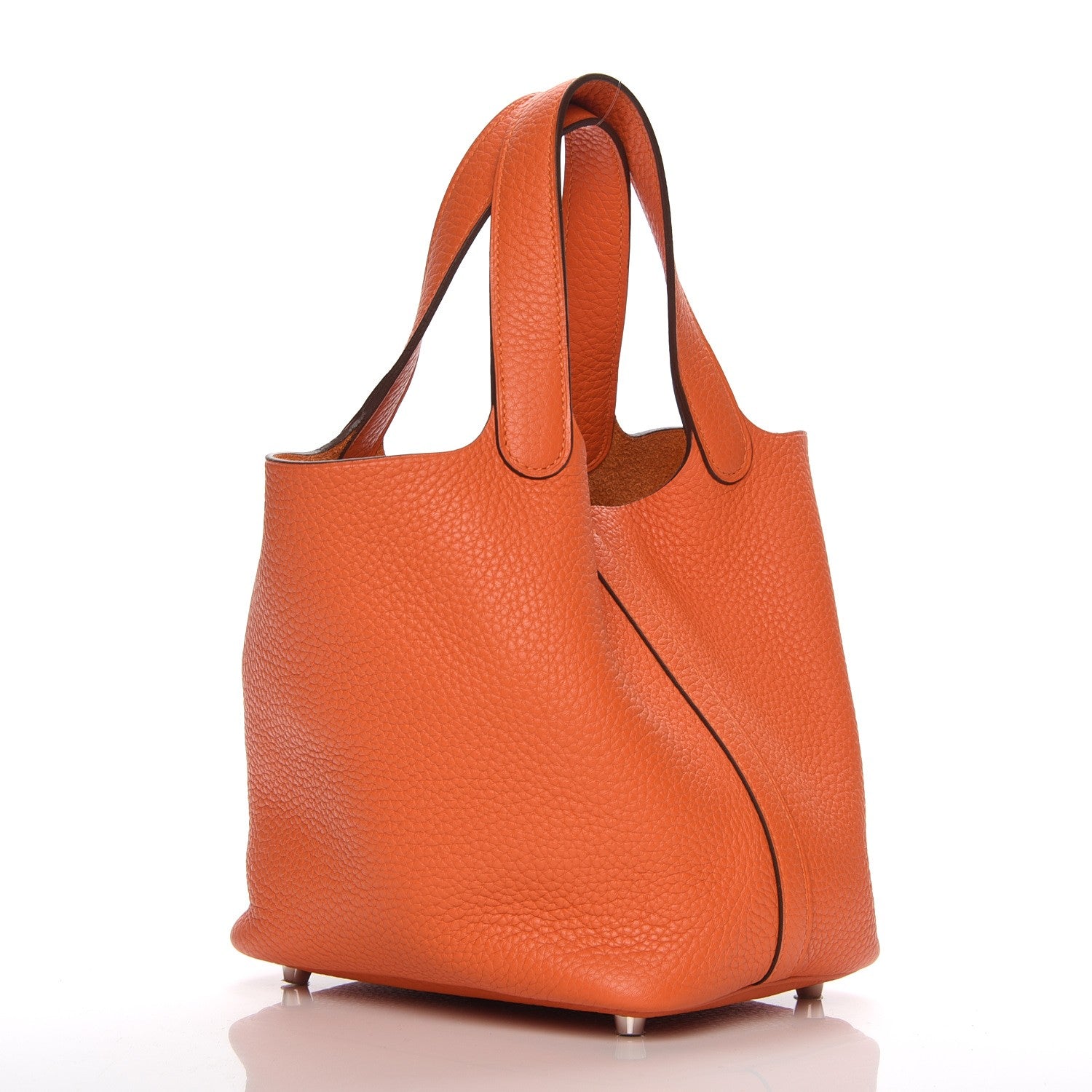 Hermes Taurillon Clemence Picotin Lock 18 PM Orange 3 of 8