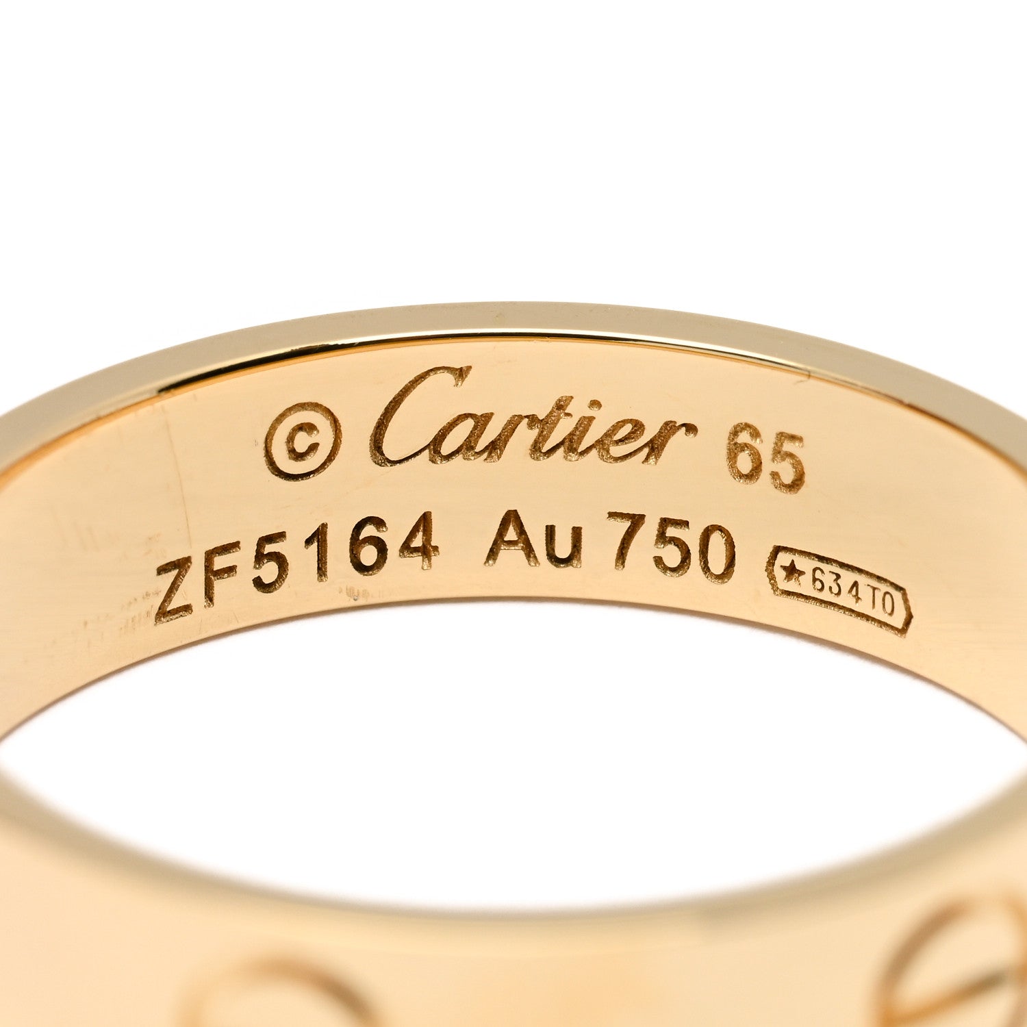 Cartier 18K Yellow Gold 5.5mm LOVE Ring 65 11 4 of 5