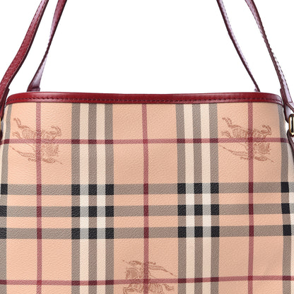 Burberry Haymarket Check Small Canterbury Tote Military Red 8 of 10
