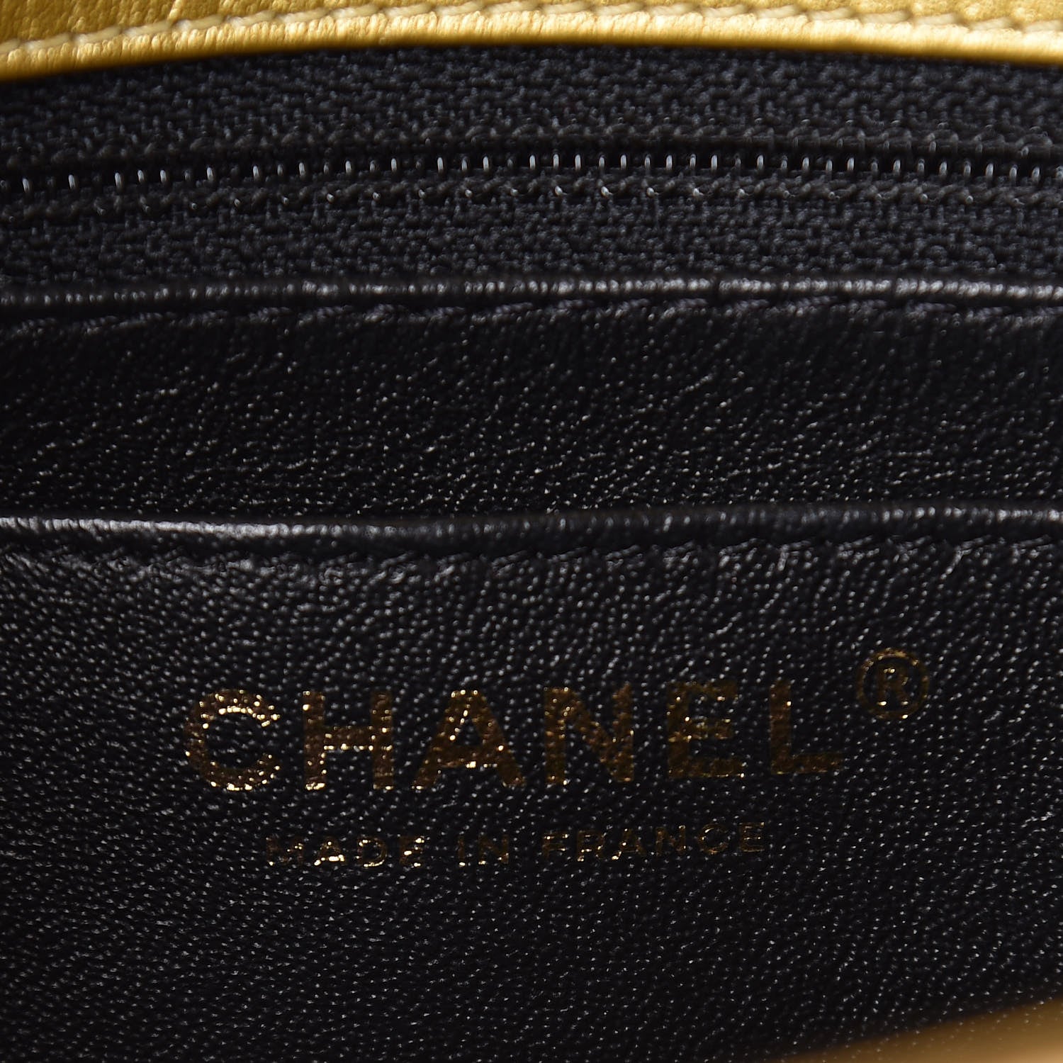 Chanel Metallic Calfskin Crocodile Embossed Cocodile Rectangular Mini Flap Gold 6 of 10
