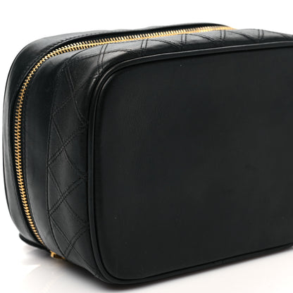 Chanel Lambskin Vanity Cosmetic Case Black 9 of 10