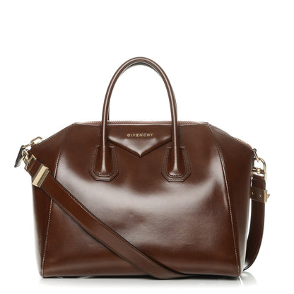 Givenchy Shiny Lord Calfskin Medium Antigona Brown 1 of 9