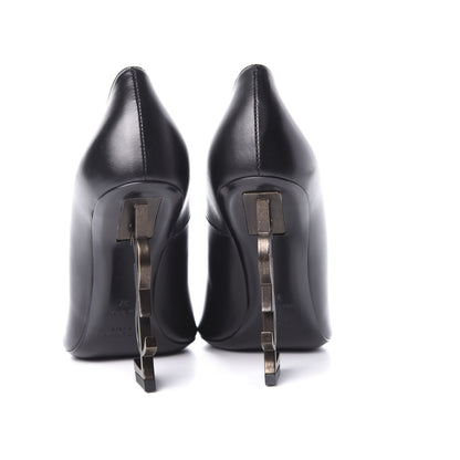 Saint Laurent Calfskin Opyum 110 Pumps 37 Black Gold 5 of 10