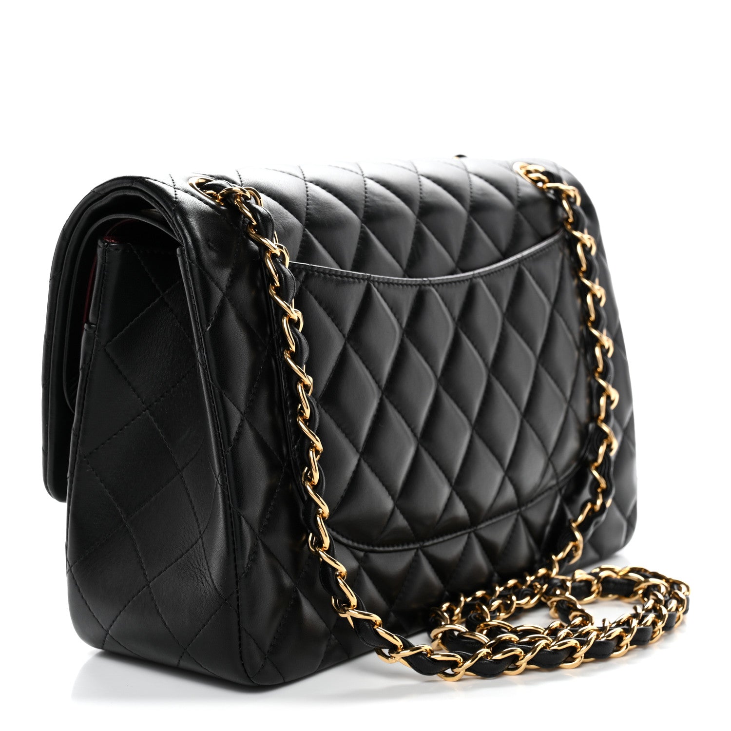 Chanel Lambskin Quilted Jumbo Double Flap Black 3 of 10