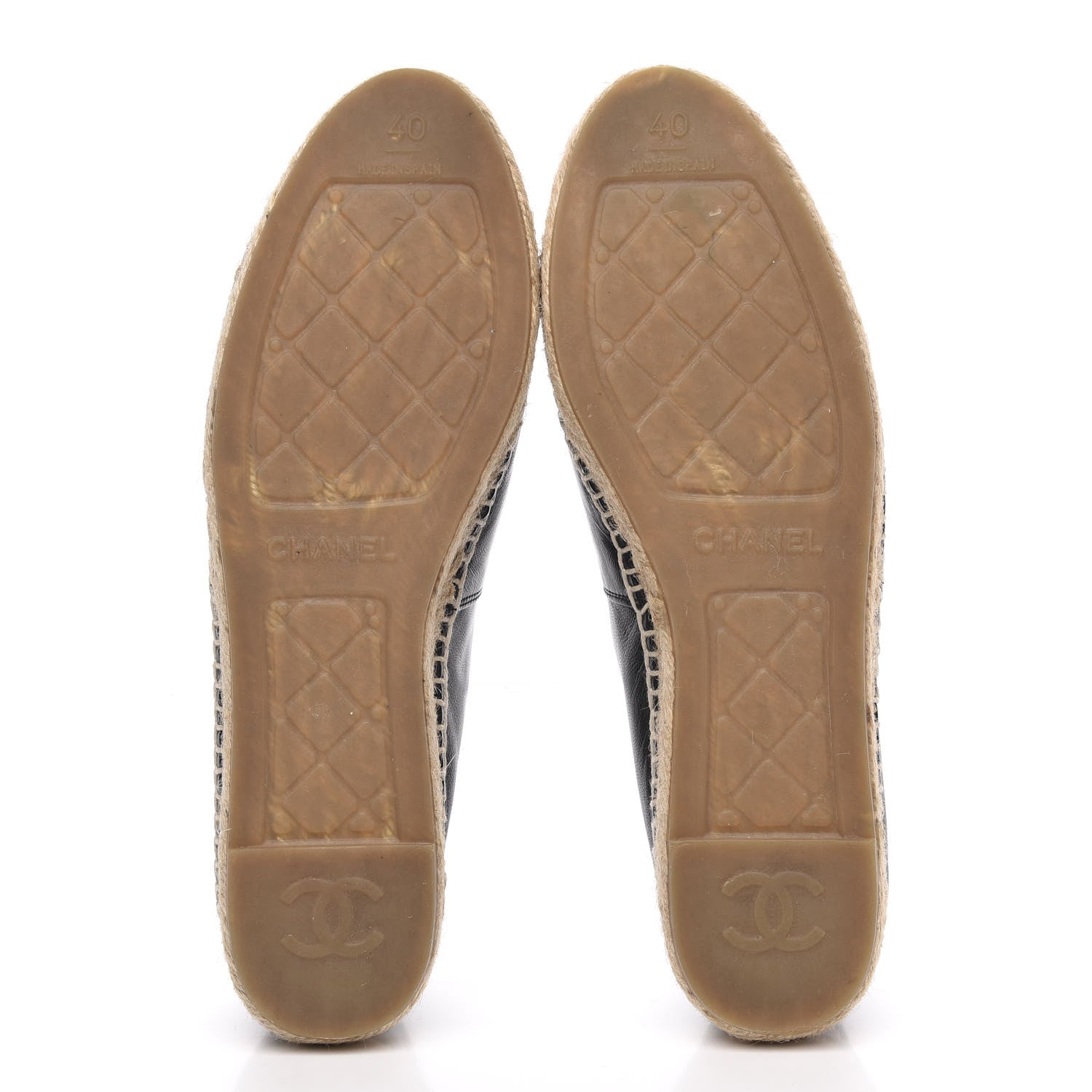 Chanel Lambskin CC Espadrilles 40 Black 5 of 10