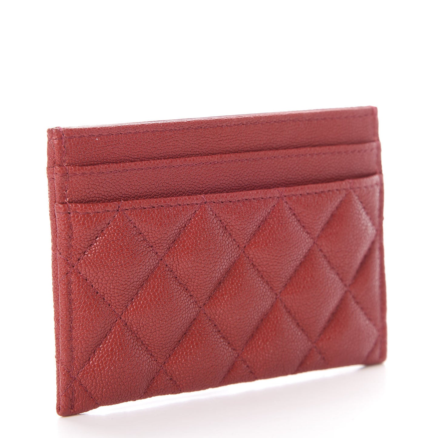 Caviar Quilted Boy Card Holder Red