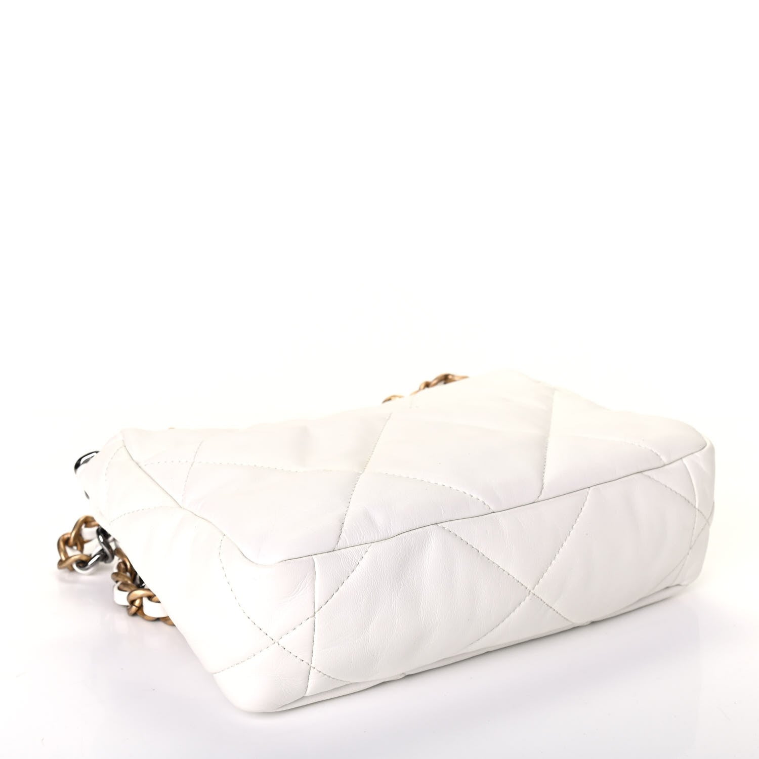 Chanel Lambskin Quilted Medium Chanel 19 Flap White 3 of 4