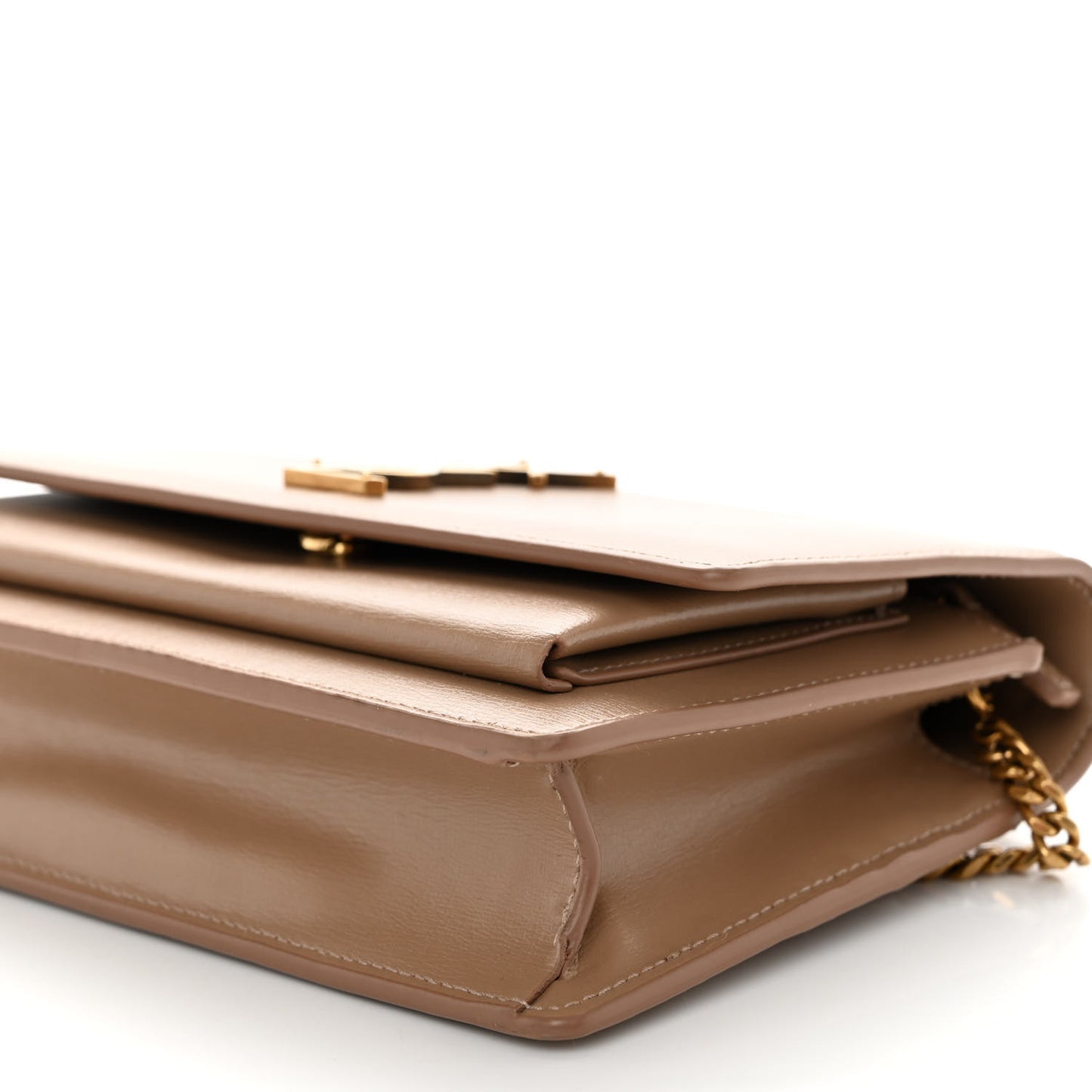 Calfskin Monogram Sunset Chain Wallet Nude Powder