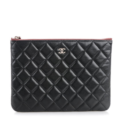 Chanel Caviar Quilted Medium Cosmetic Case Black 1 of 7