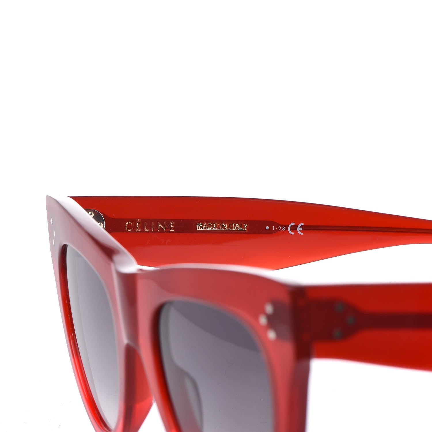 Celine Acetate Cat Eye Sunglasses CL400616 Red 6 of 7