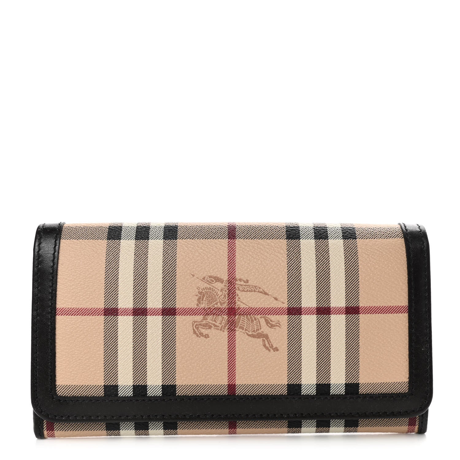 Burberry Haymarket Check Penrose Continental Wallet Brown 1 of 8