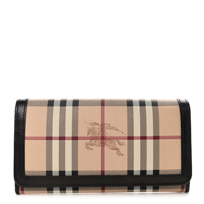 Burberry Haymarket Check Penrose Continental Wallet Brown 1 of 8