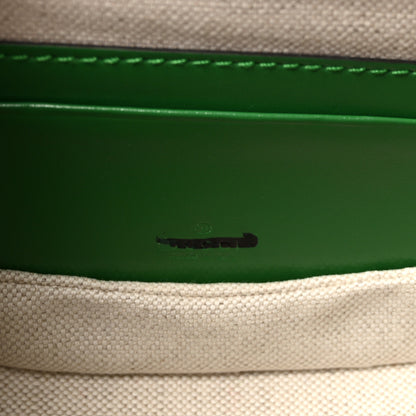 Gucci Boarded Dyana Lux Calfskin Web Small Bamboo 1947 Top Handle Bag Spring Green 6 of 9