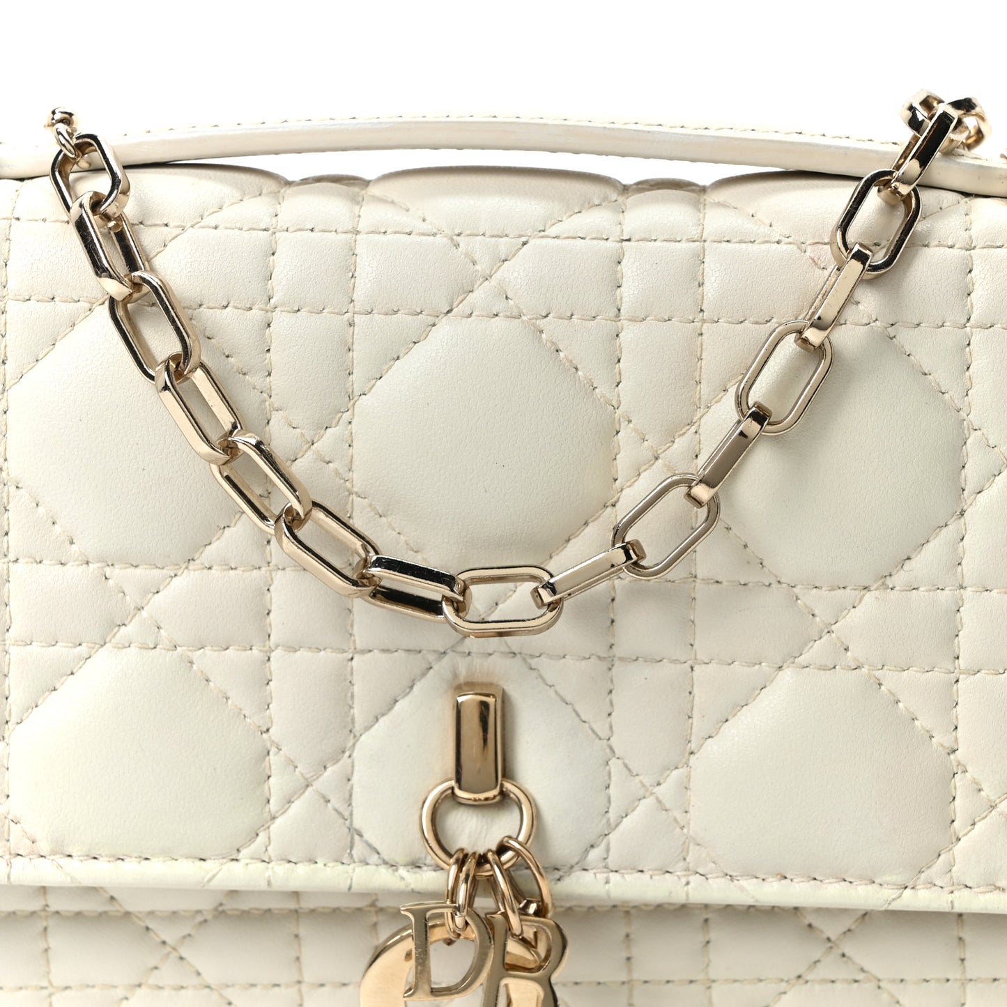 Lambskin Cannage Mini My Dior Bag Latte