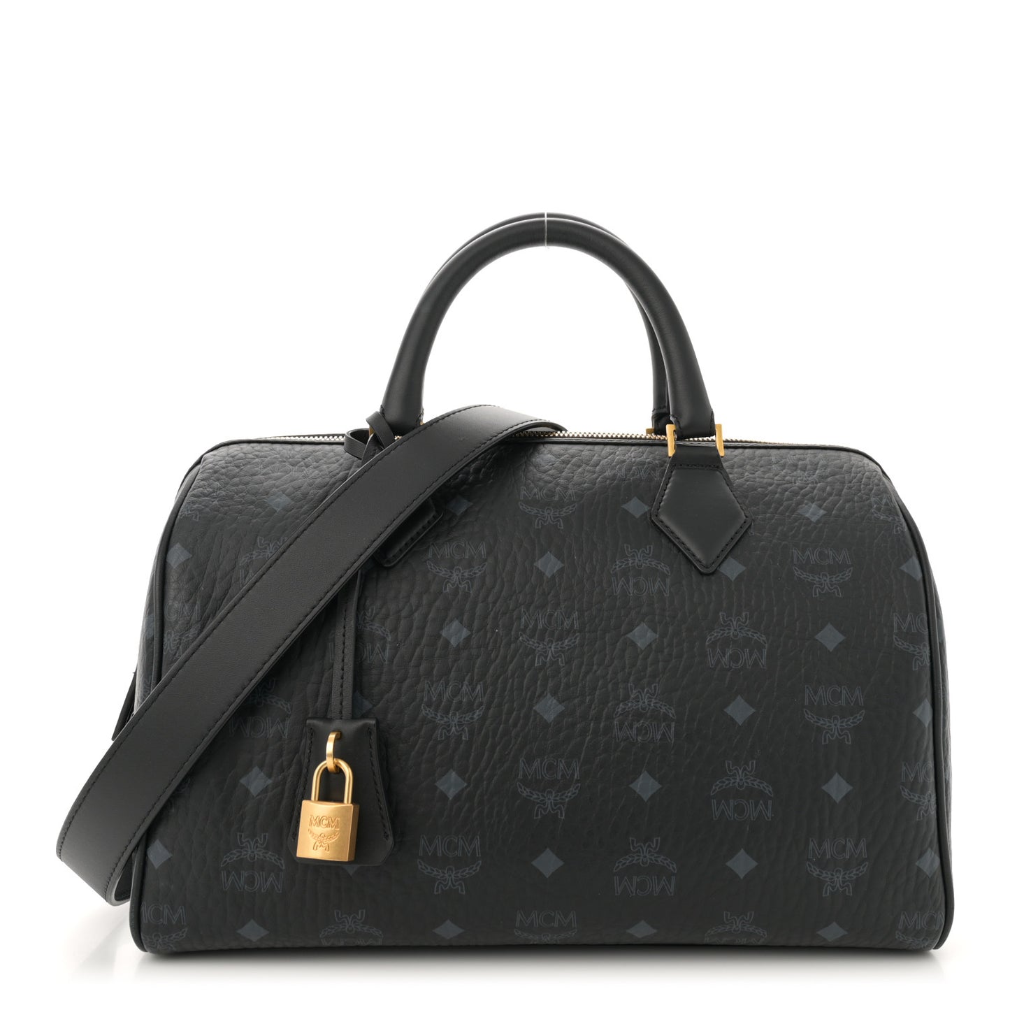 Visetos Medium Ella Boston Bag Black