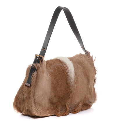 Fendi Gazelle Fur Crystal Baguette 3 of 10