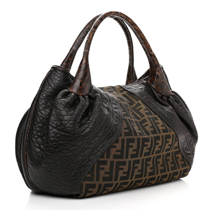 Fendi Zucca Nappa Nuvolata Vitello Tortuga Spy Tobacco Moro 3 of 11