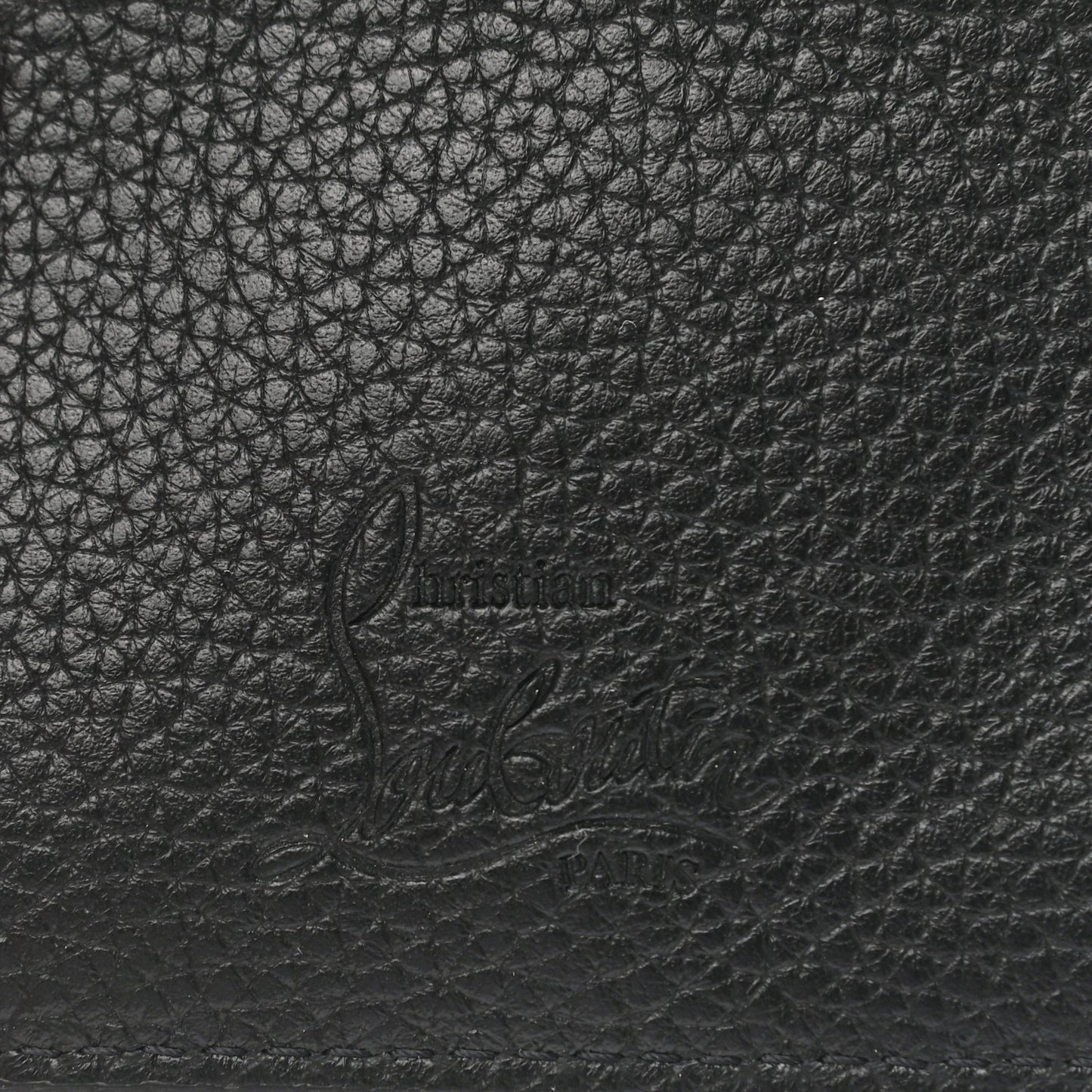 Calfskin Kios Studded Card Holder Black