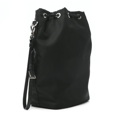 Prada Saffiano Tessuto Nylon Vela Bucket Wristlet Black 3 of 9
