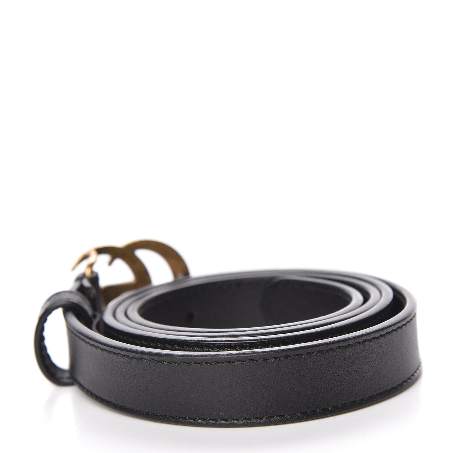 Gucci Calfskin Double G 20mm Belt 80 32 Black 3 of 6